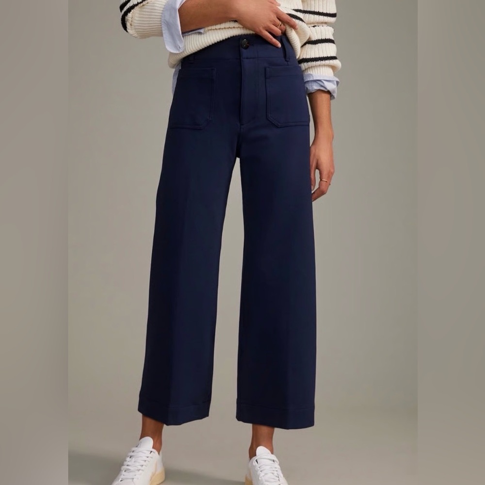 Maeve Midnight Blue Wide Leg Trousers